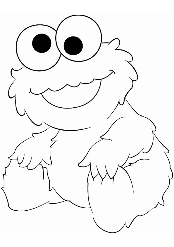 Coloring pages cool cookie monster coloring page