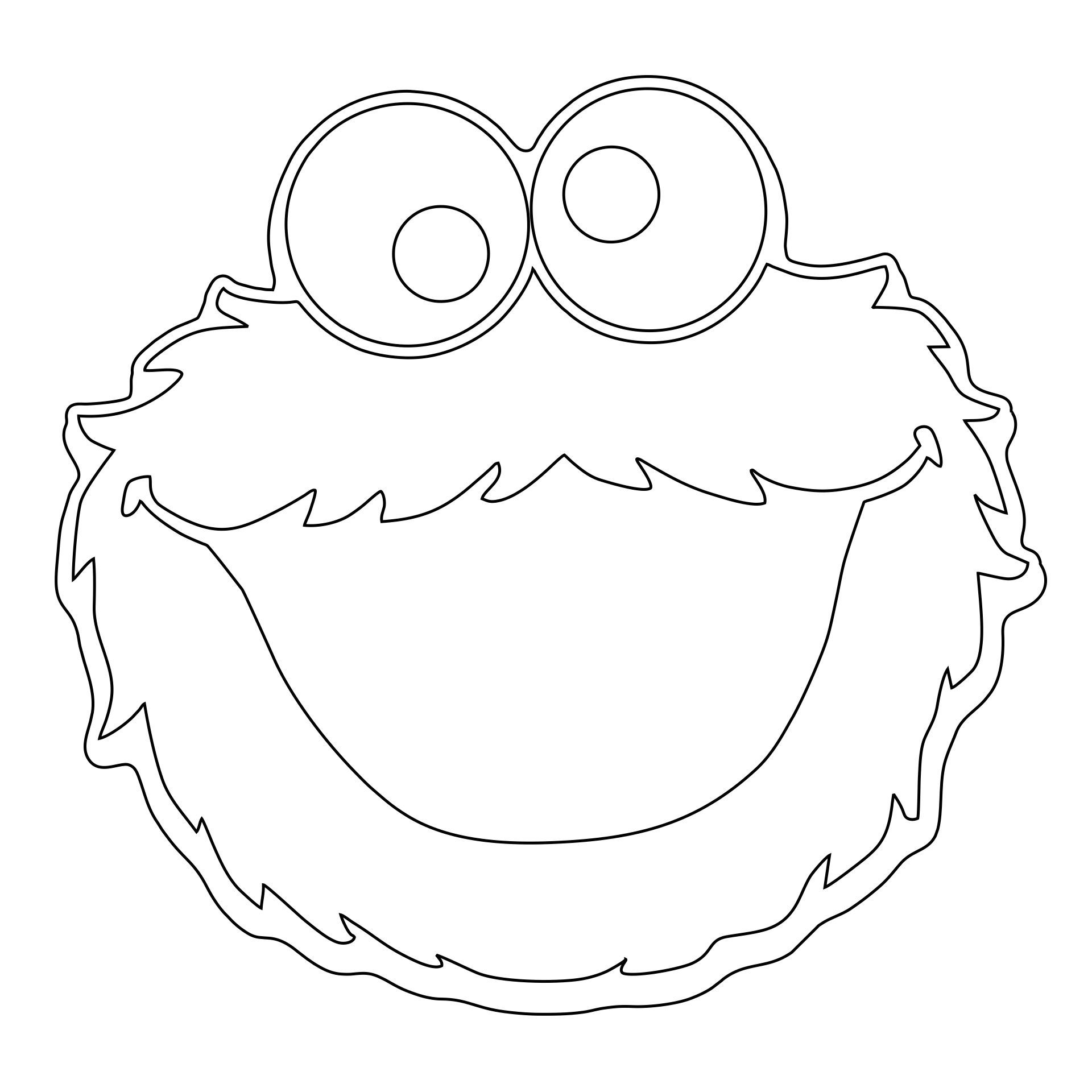 Cookie monster face coloring pages monster cookies monster face monster craft