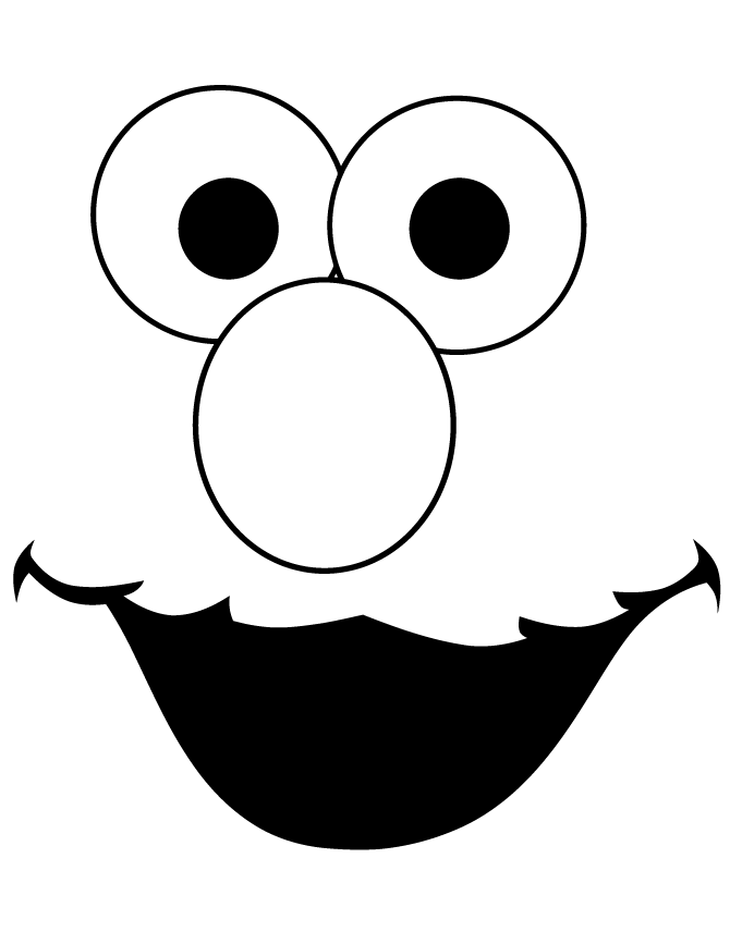 Elmo face template cut out coloring page free printable coloring