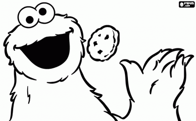 The cookie monster is eating a cookie coloring page sesame street coloring pages coloring pages sesame street