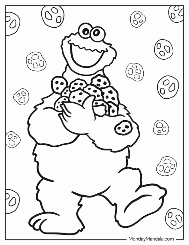 Sesame street coloring pages free pdf printables