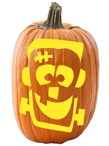 Frankensteins monster pumpkin stencil