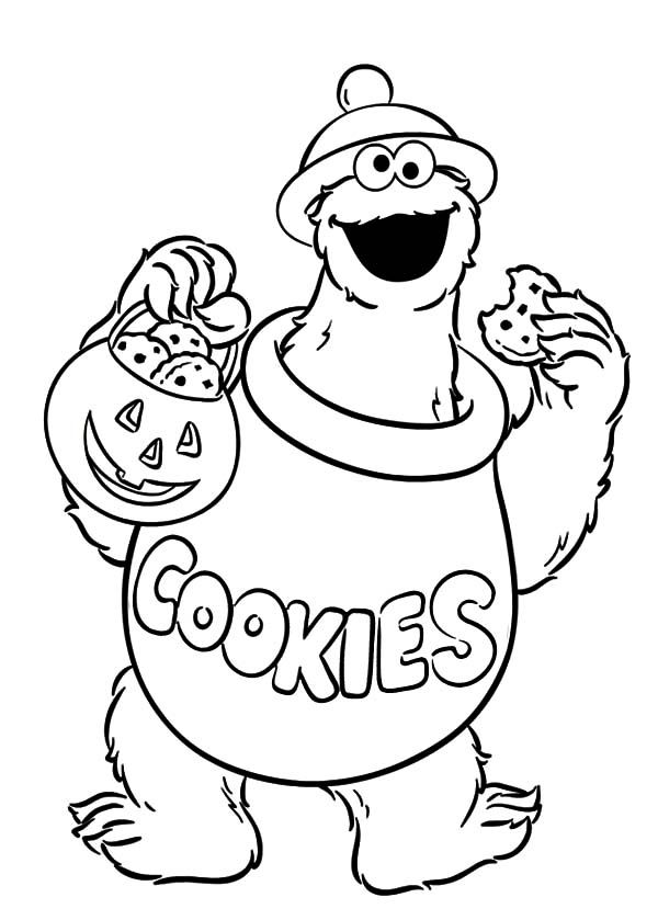 Halloween cookie monster colorg pages monster colorg pages halloween colorg pages cartoon colorg pages