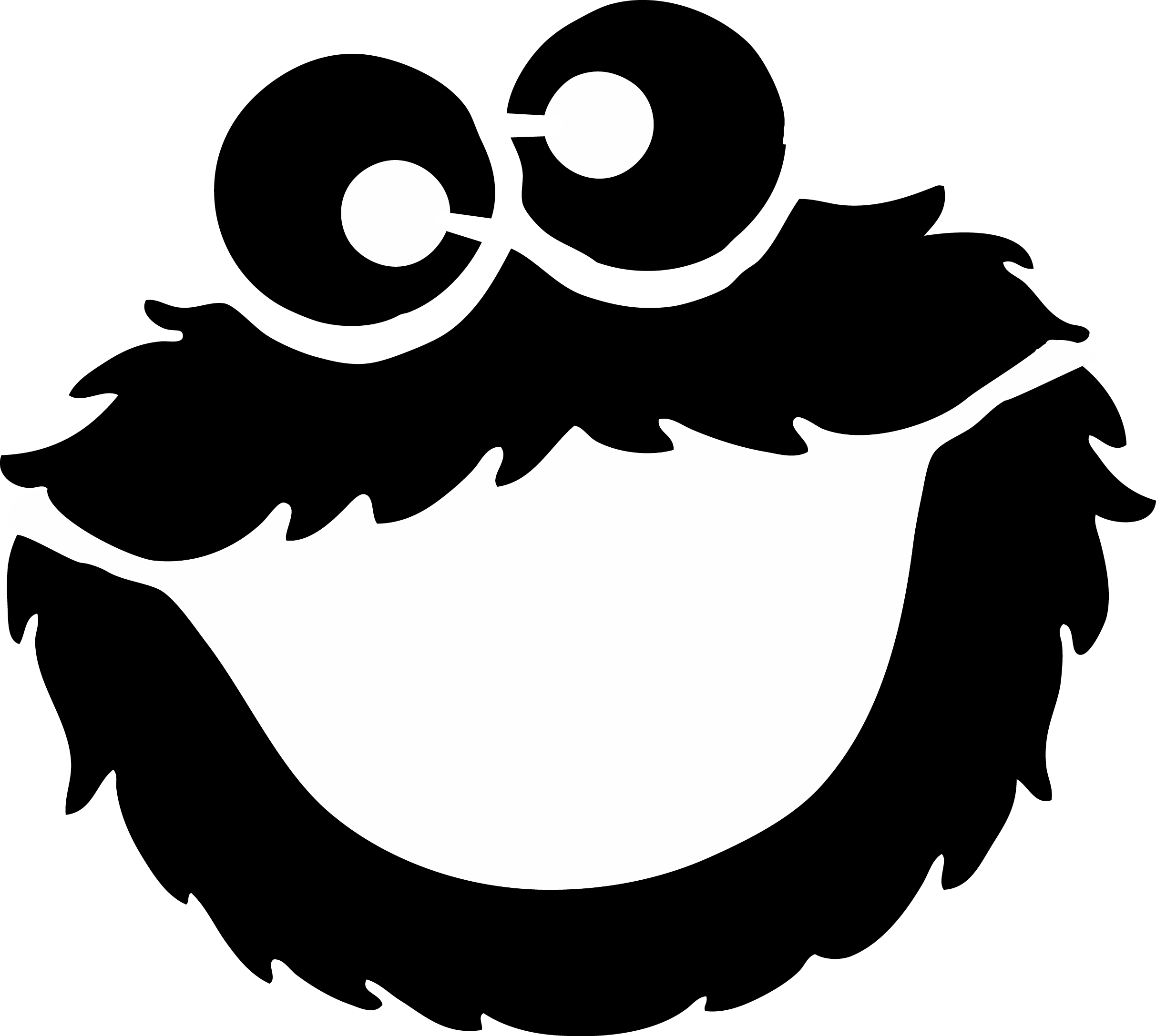 Sesame street cookie monster pumpkin stencil