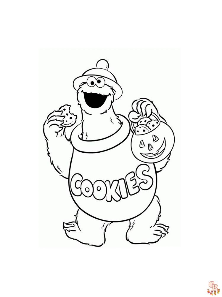 Cookie monster coloring pages delightful and free