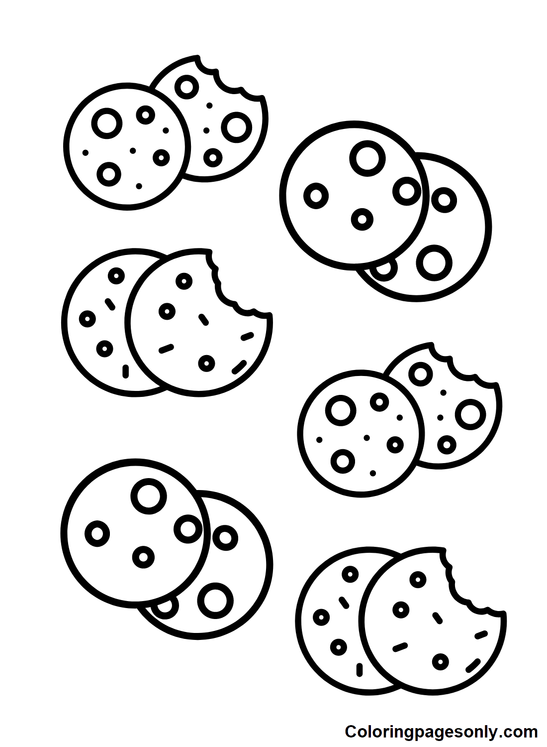 Cookie coloring pages printable for free download