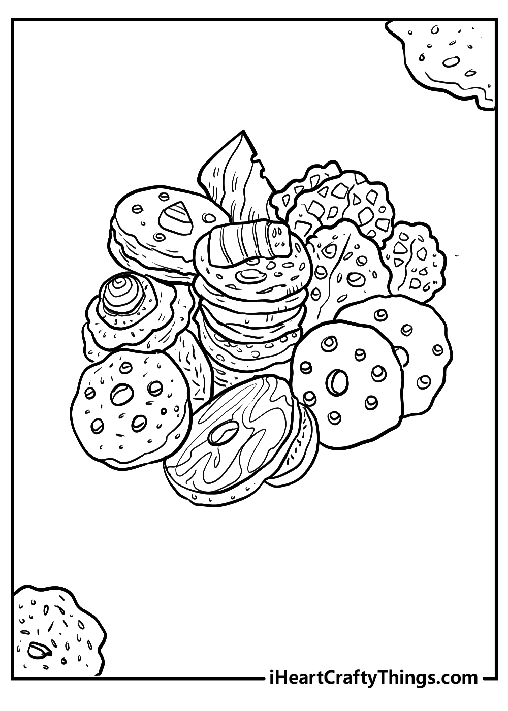 Printable cookies coloring pages updated