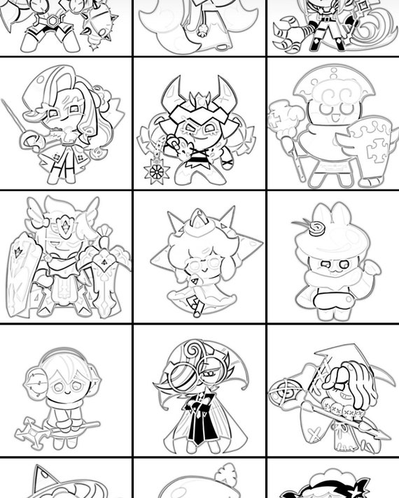 Cookie run coloring pages vol