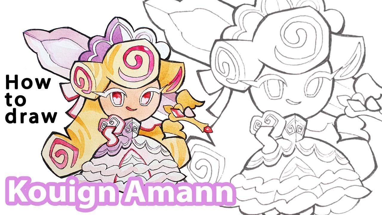 How to draw kouign amann cookie run kingdom coloring included in cute drawings drawings drawing tutorial