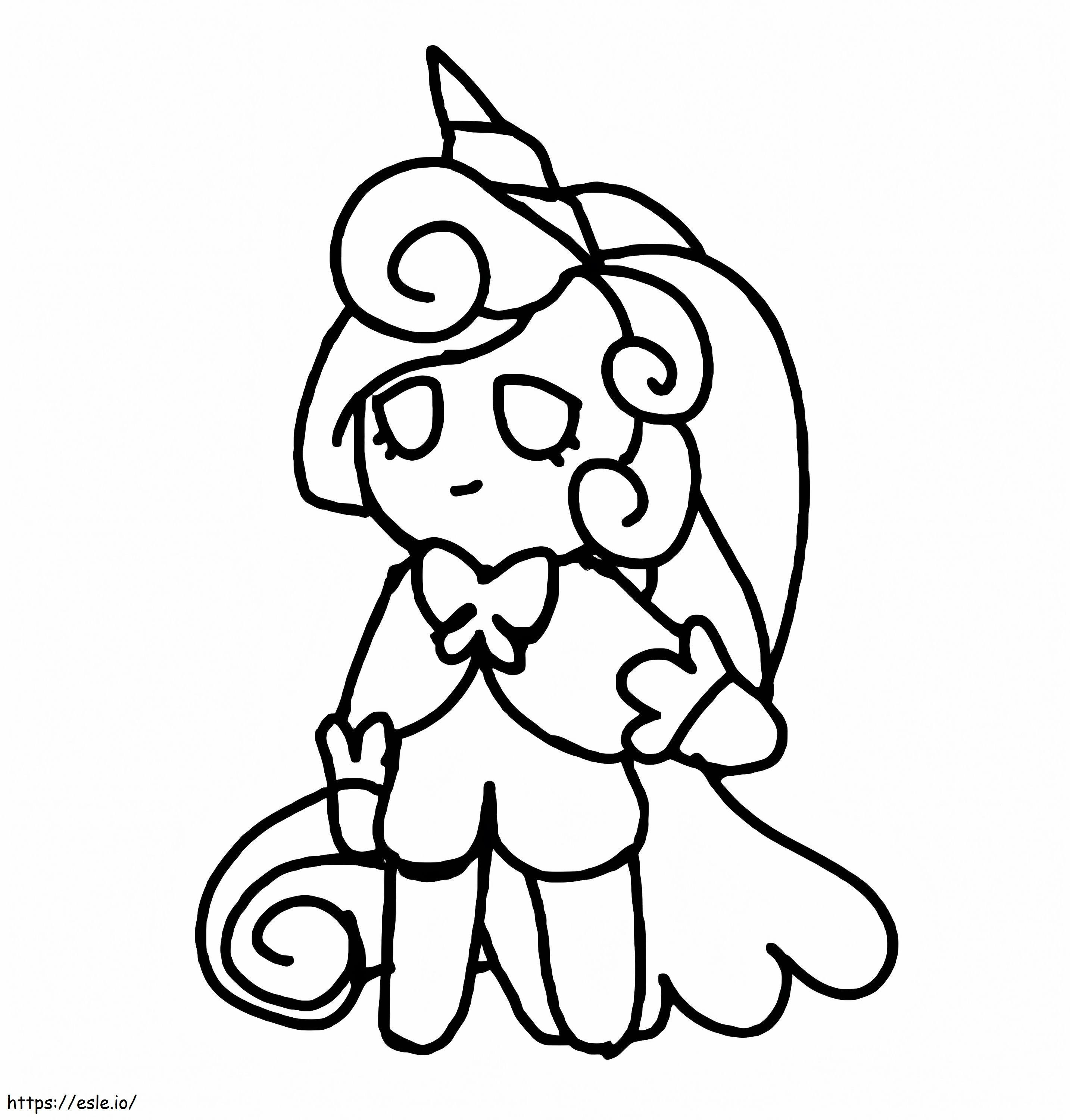 Cream unicorn cookie run coloring page