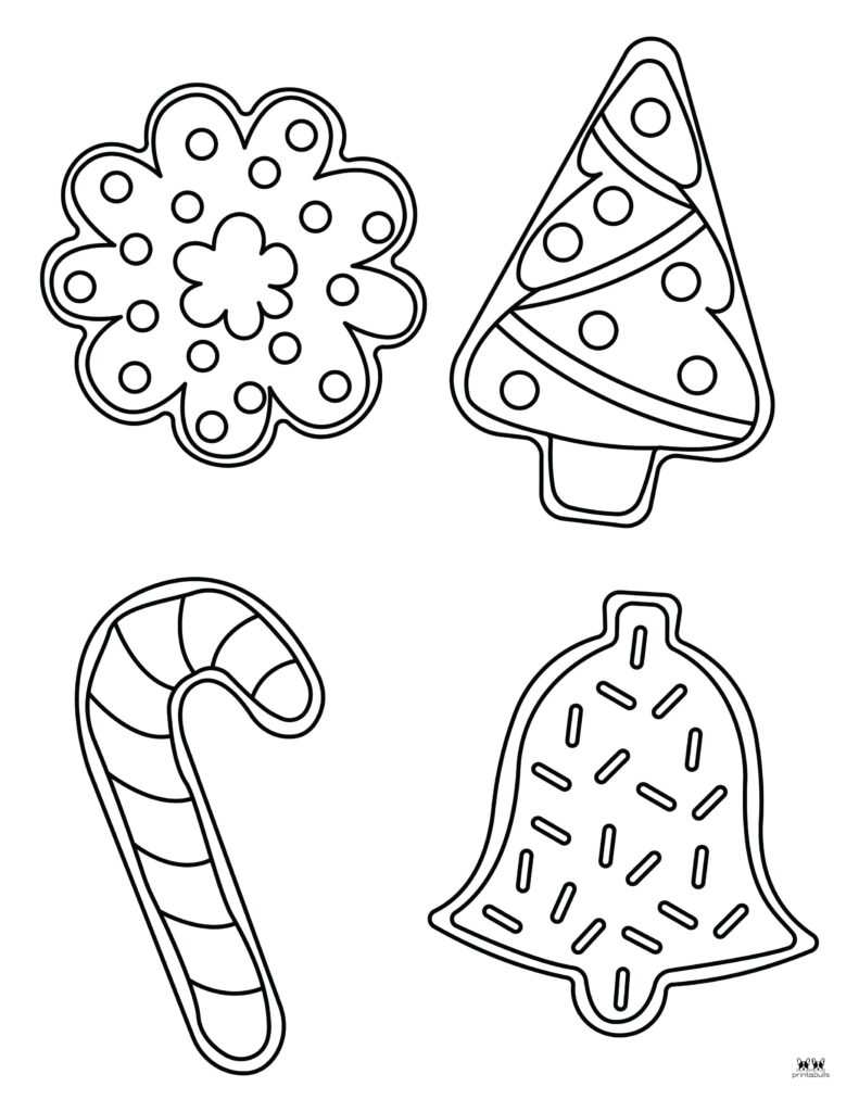 Christmas cookies coloring pages