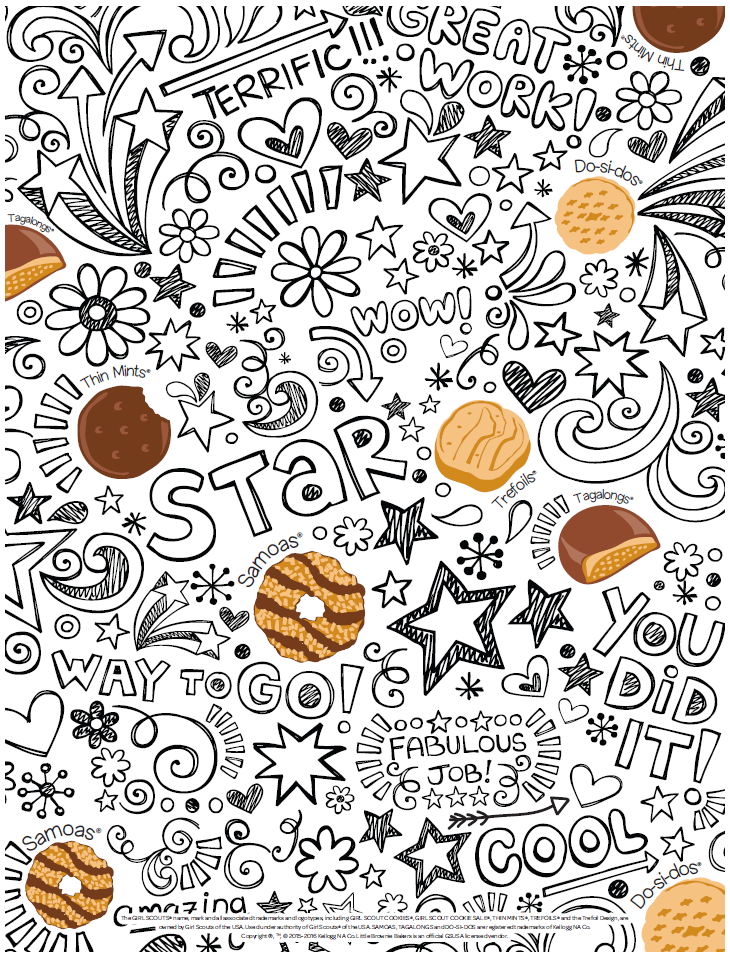 Little brownie bakers activities â quick cookie coloring sheets