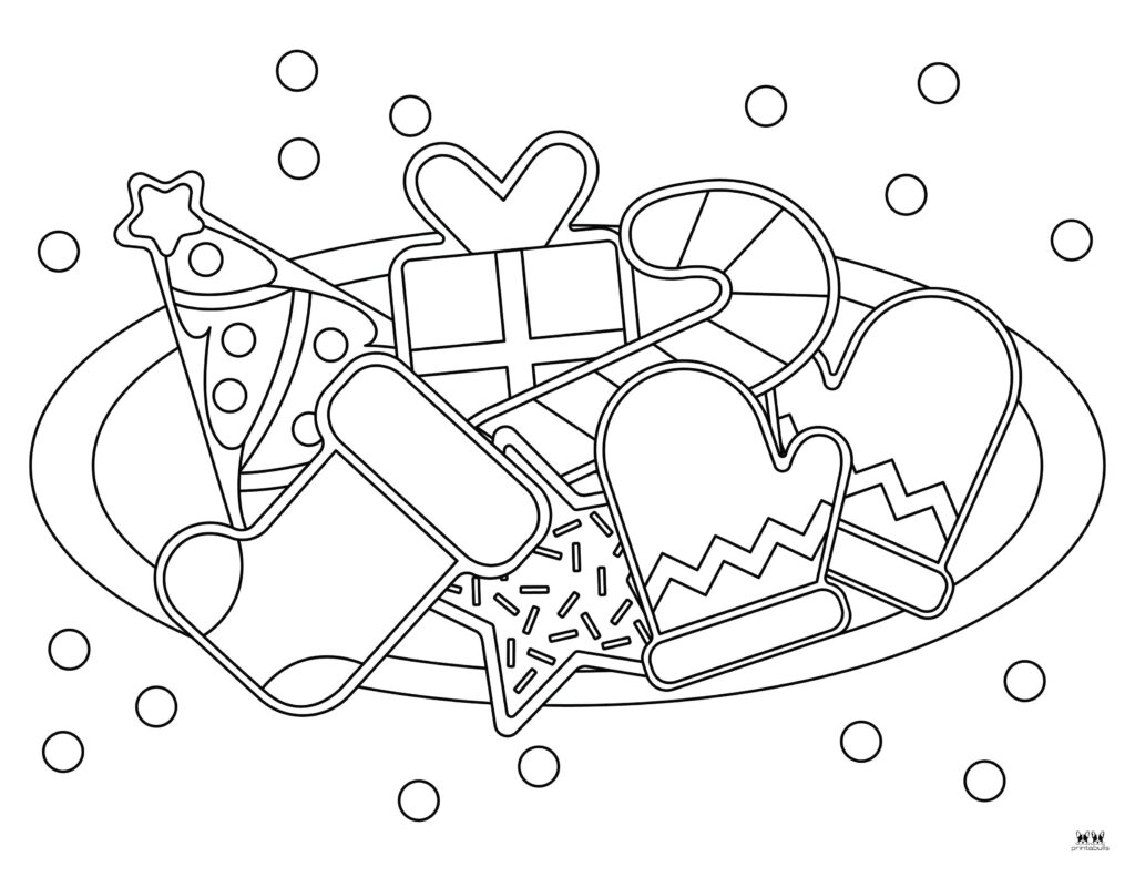 Christmas cookies coloring pages