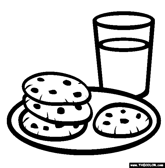 Milk and cookies online coloring page online coloring pages santa coloring pages coloring pages