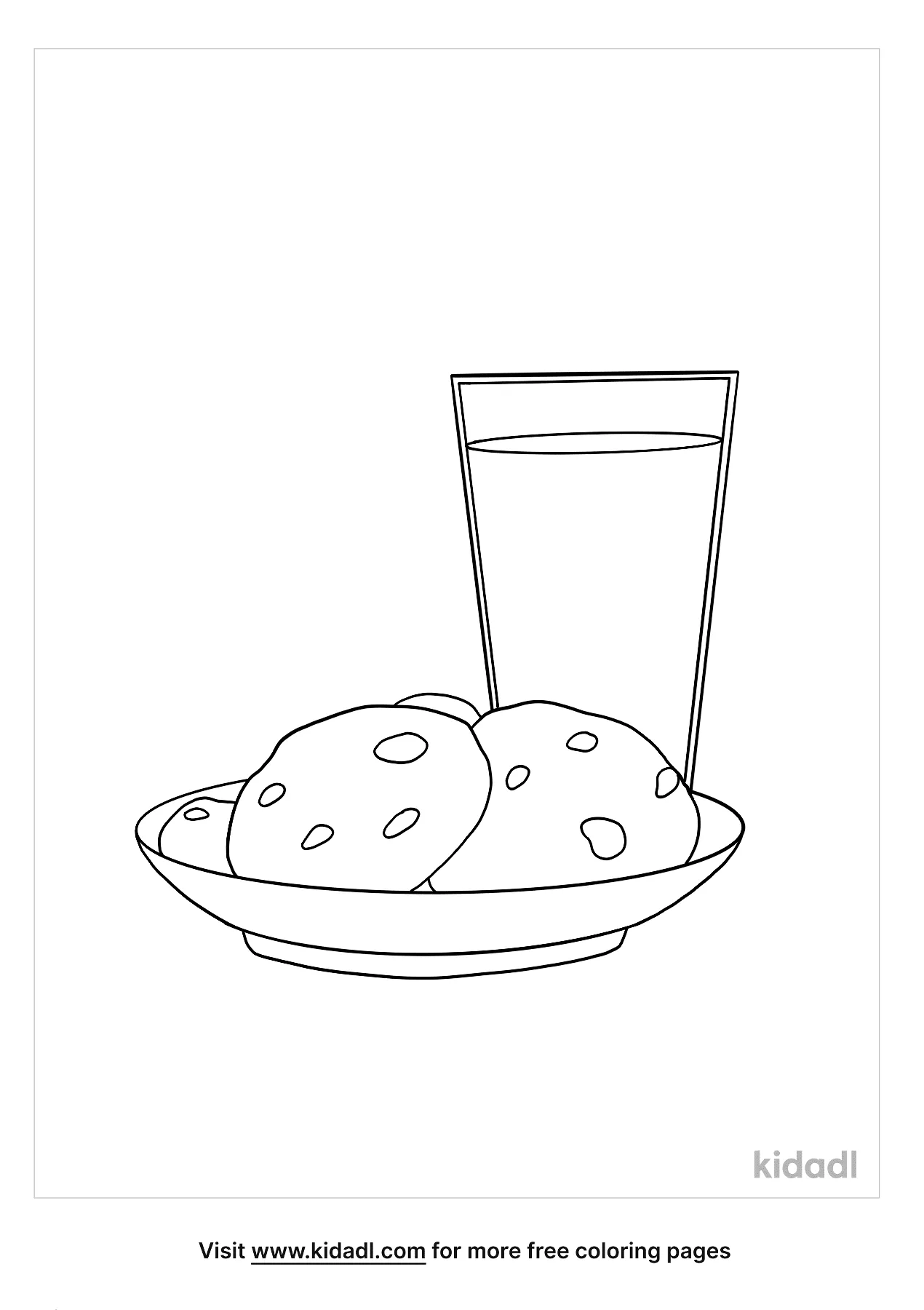 Free cookies and milk coloring page coloring page printables