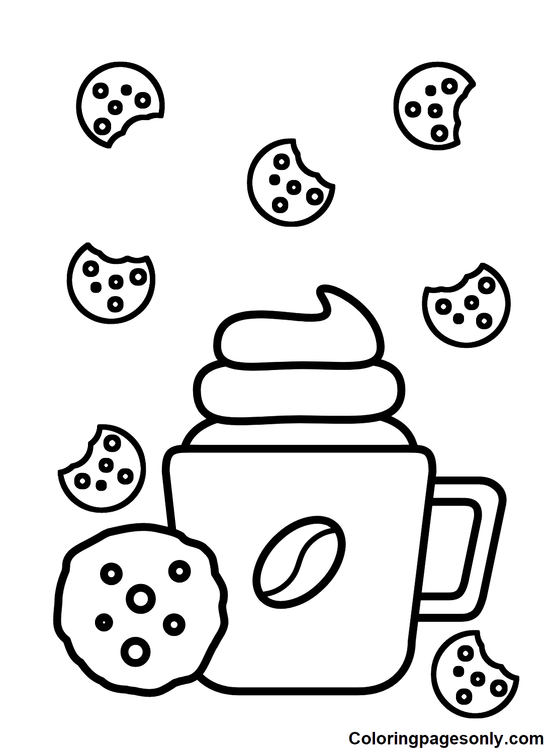 Cookie coloring pages printable for free download