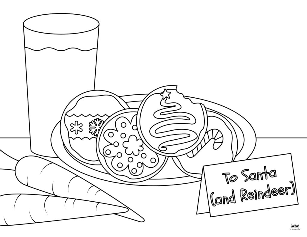 Christmas cookies coloring pages