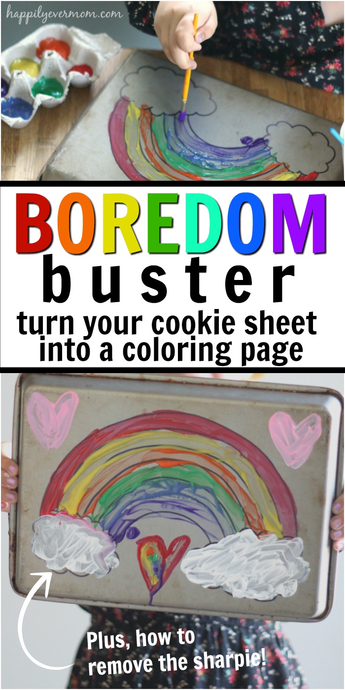 Boredom buster how to turn a cookie sheet into a coloring page