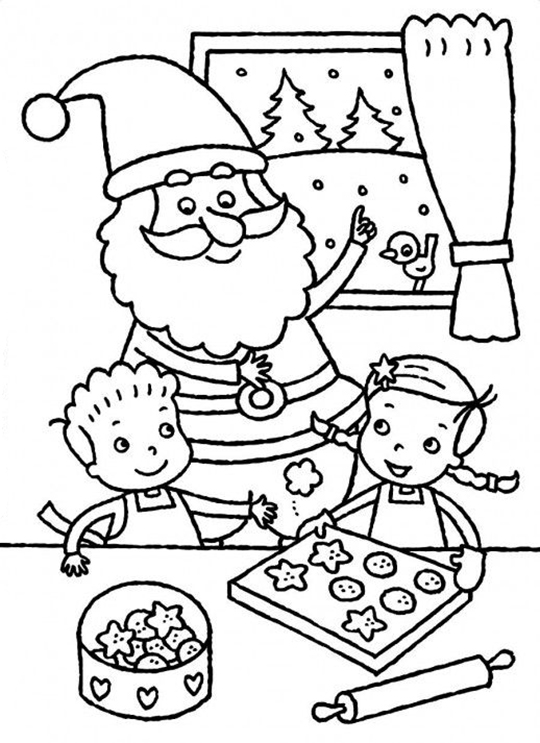 Christmas cookies coloring pages