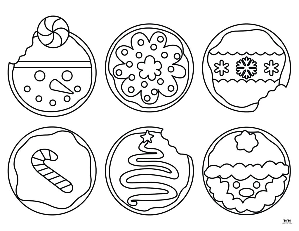 Christmas cookies coloring pages