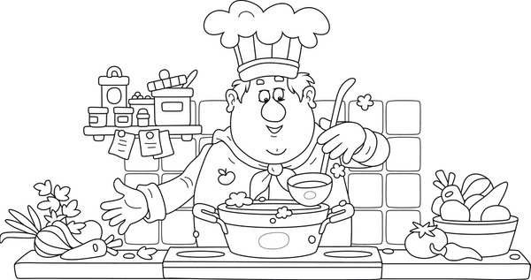 Thousand cooking coloring book royalty