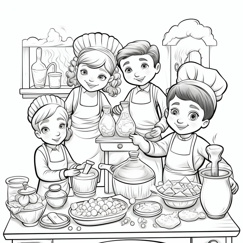 Cooking coloring pages