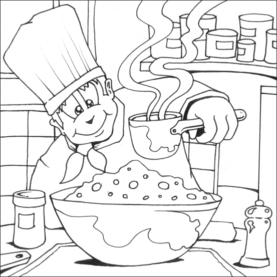 Cooking colouring my free colouring pages