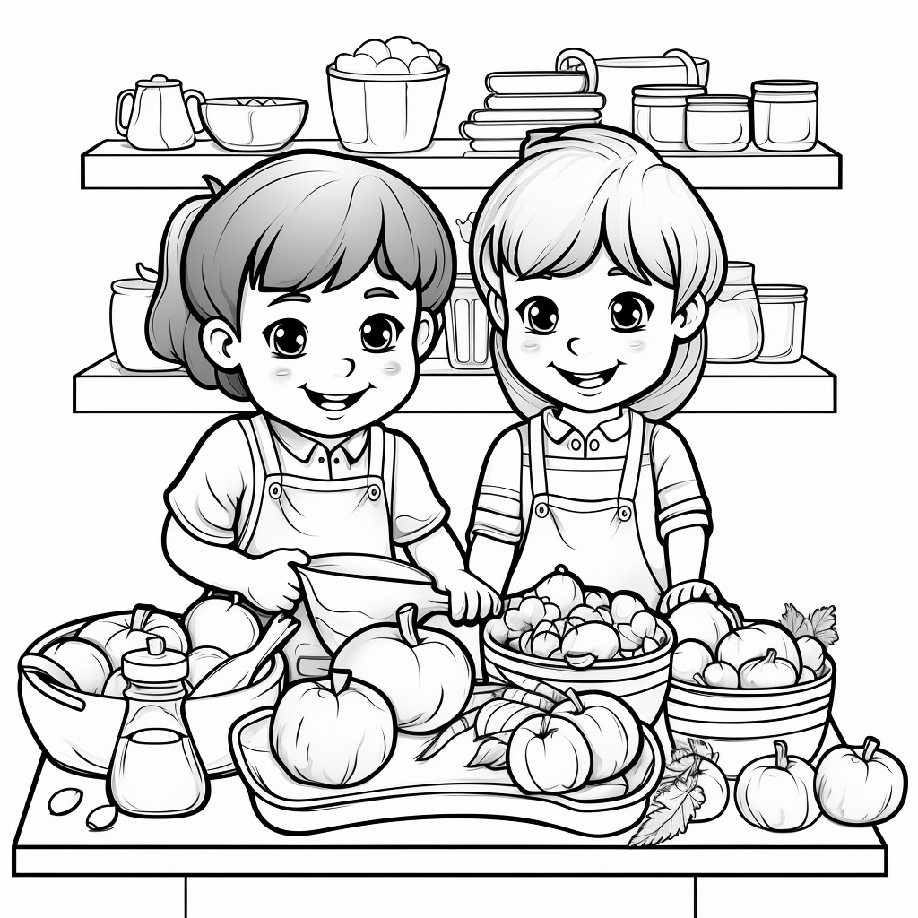 Cooking coloring pages