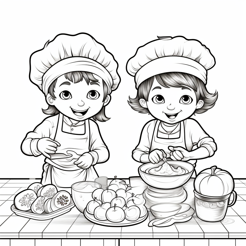 Cooking coloring pages