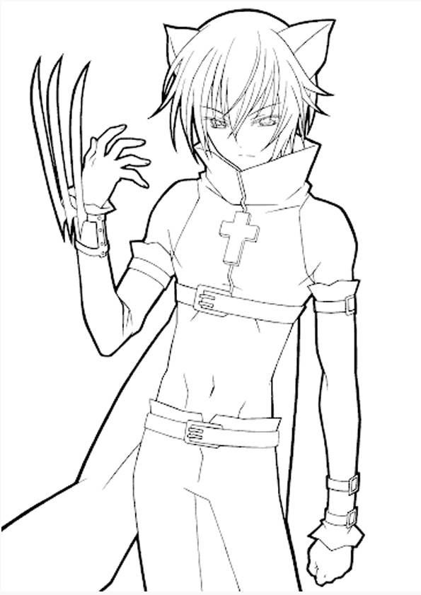 Coloring pages anime printable coloring pages for kids