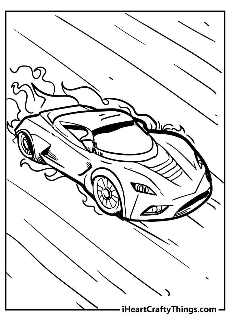 Cool car coloring pages free printables