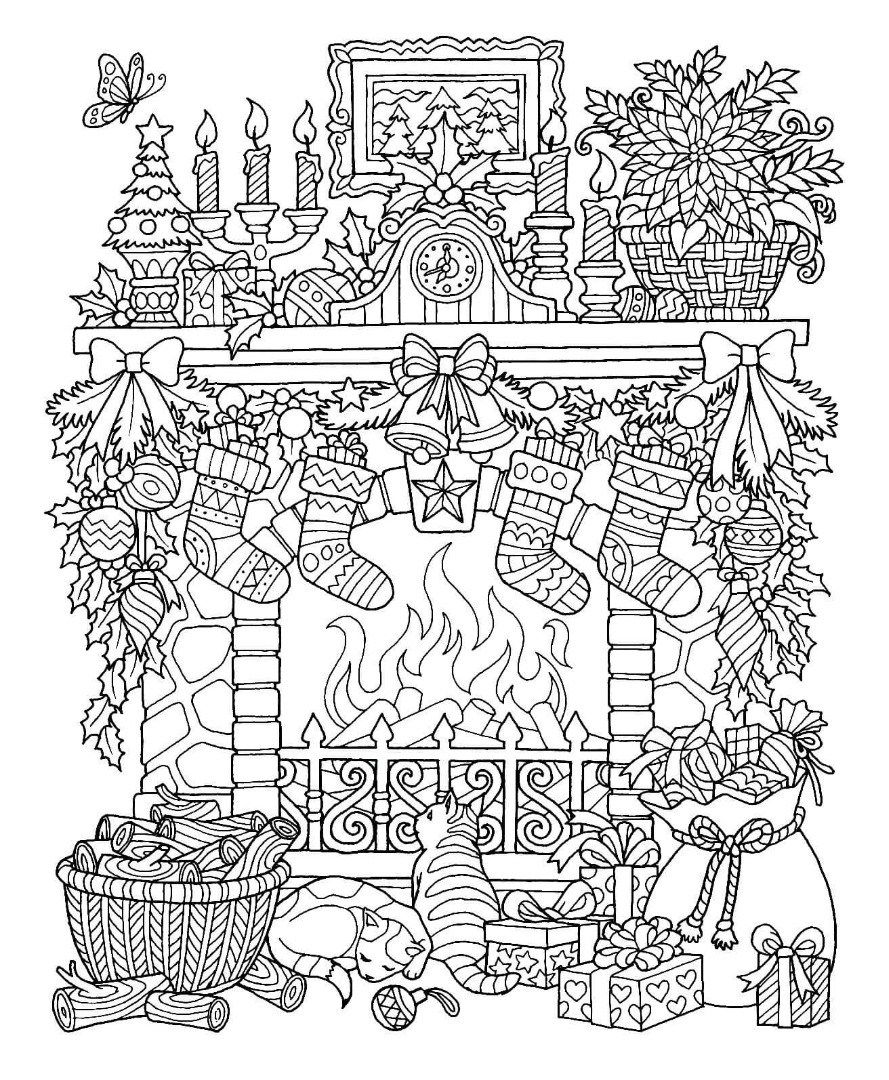 Awesome image of christmas coloring pages