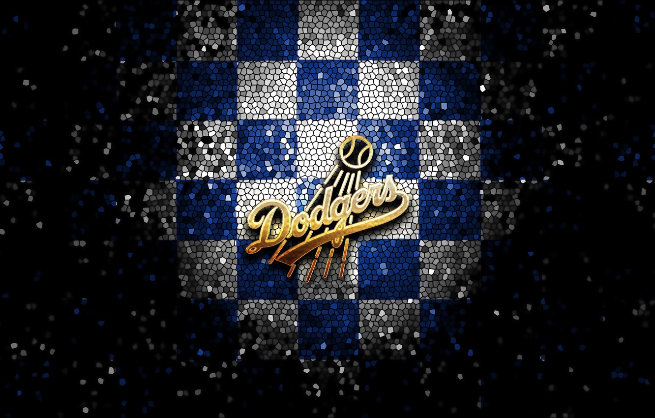 Wallpaper wallpaper sport logo baseball glitter checkered mlb los angeles dodgers images for desktop section ñððññ