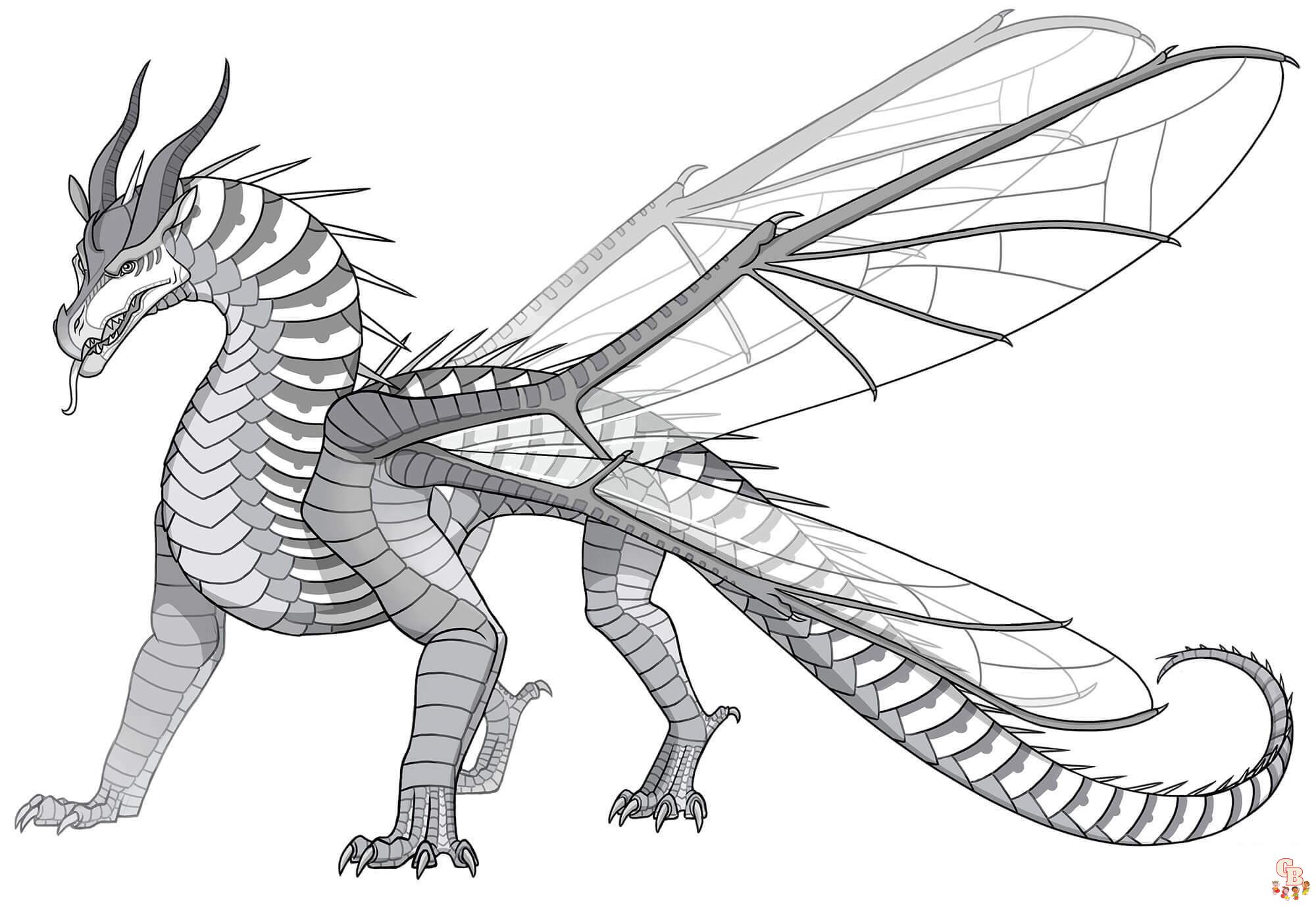 Dragon coloring pages printable and free