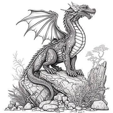 Dragon coloring pages images â browse photos vectors and video