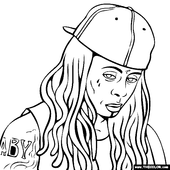 Hip hop rap star online coloring pages