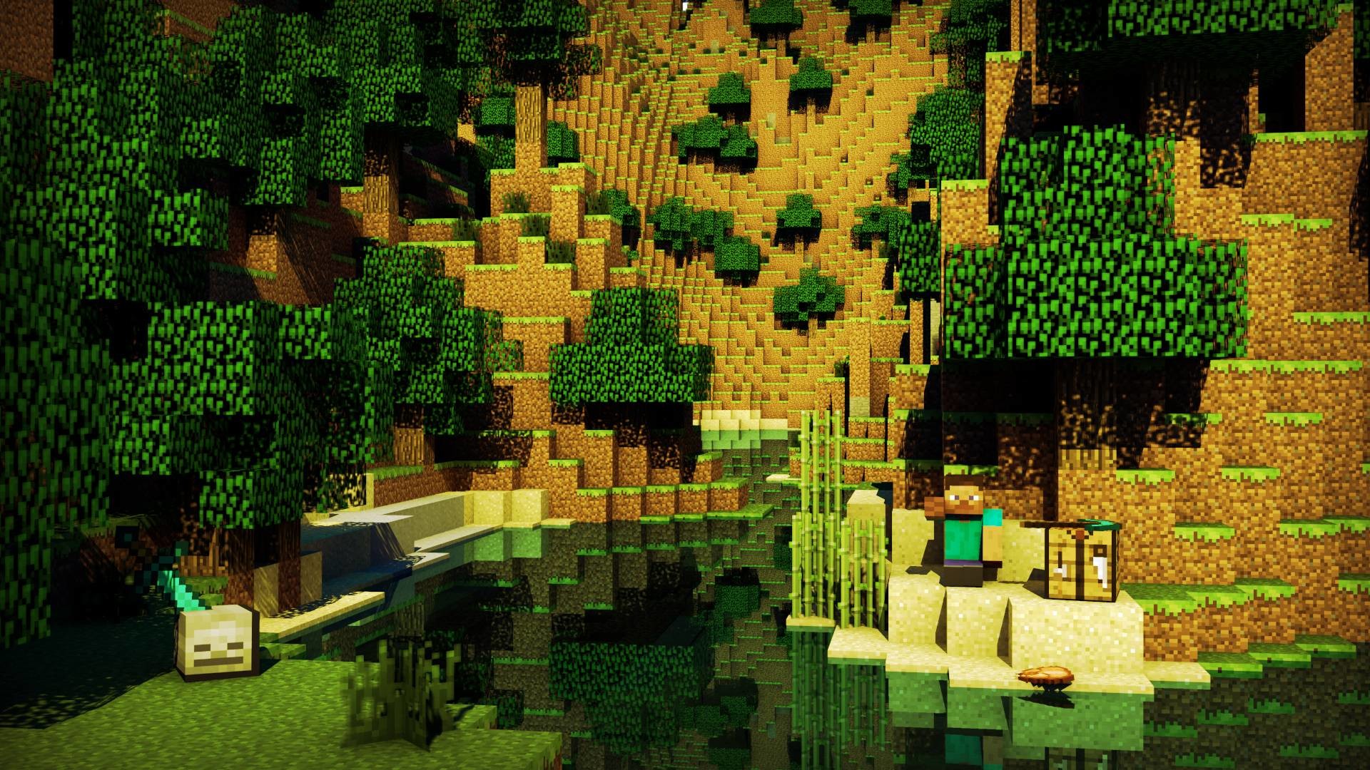 Minecraft background wallpaper pictures