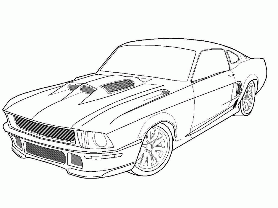 Coloring pages muscle car vehicle coloring pages for kids