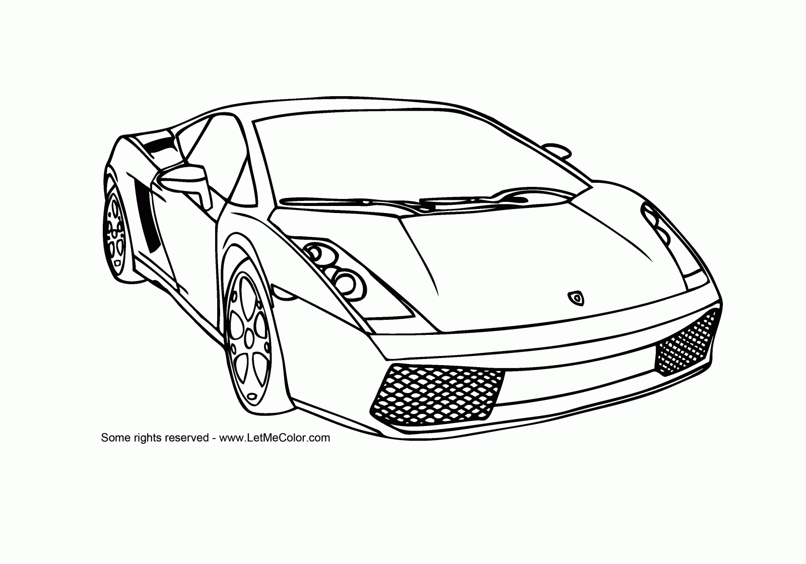 Lamborghini gallardo racing car coloring page