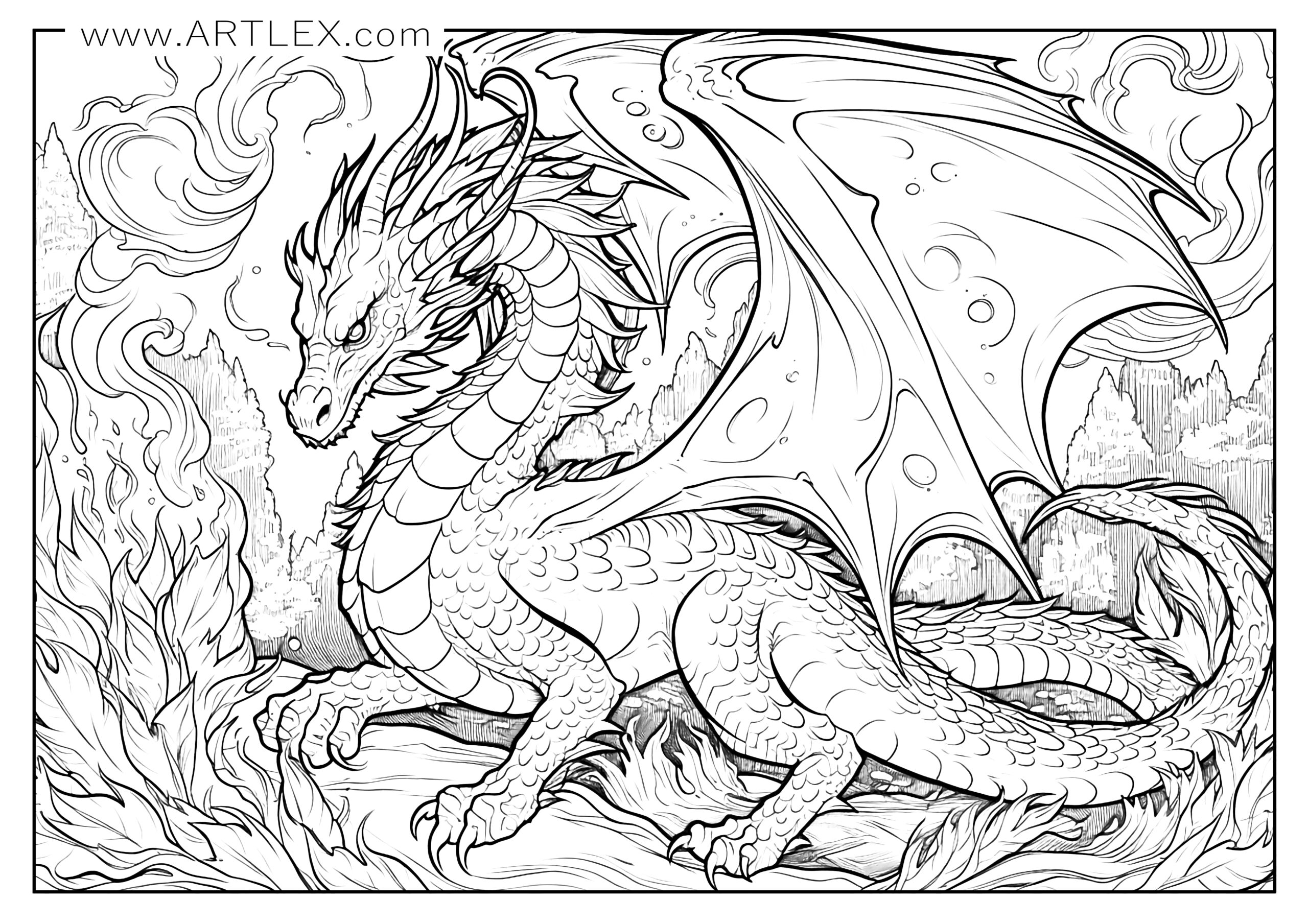 Free dragon coloring pages free printable â