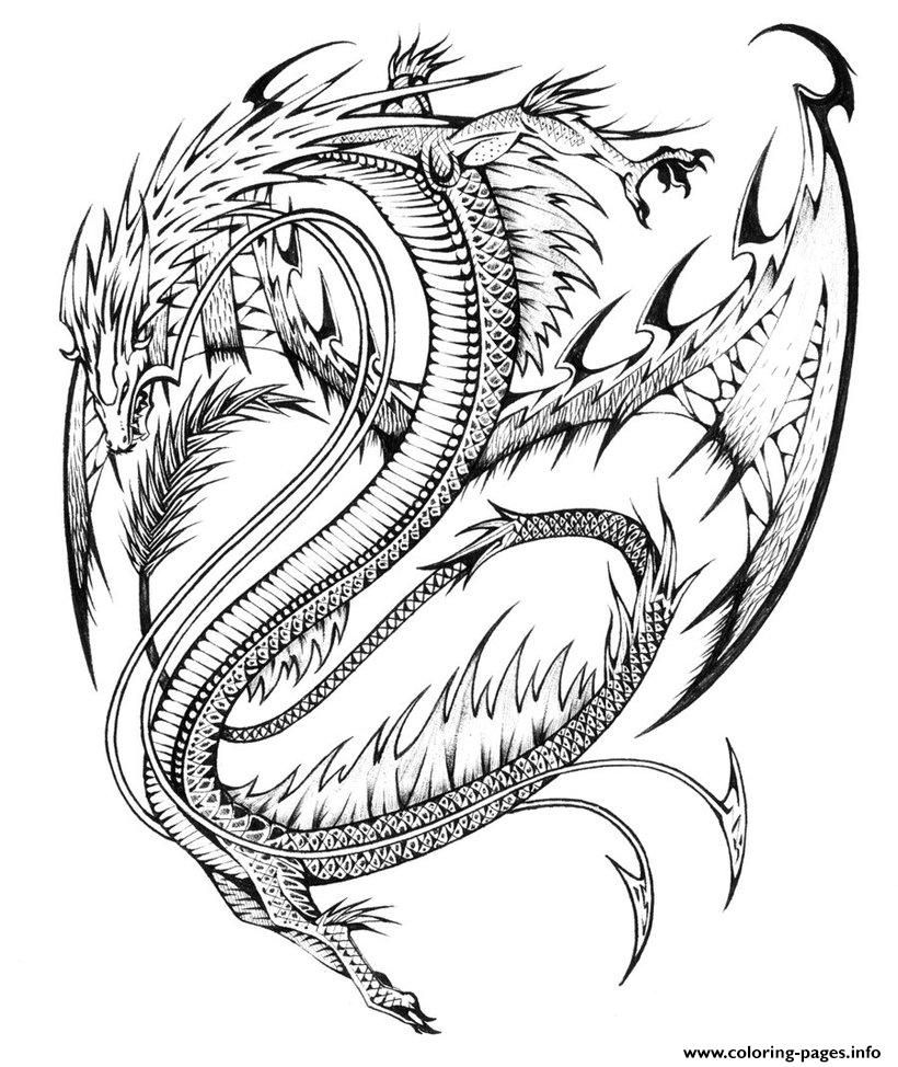 Print adults difficult dragons coloring pages dragon coloring page animal coloring pages cool coloring pages