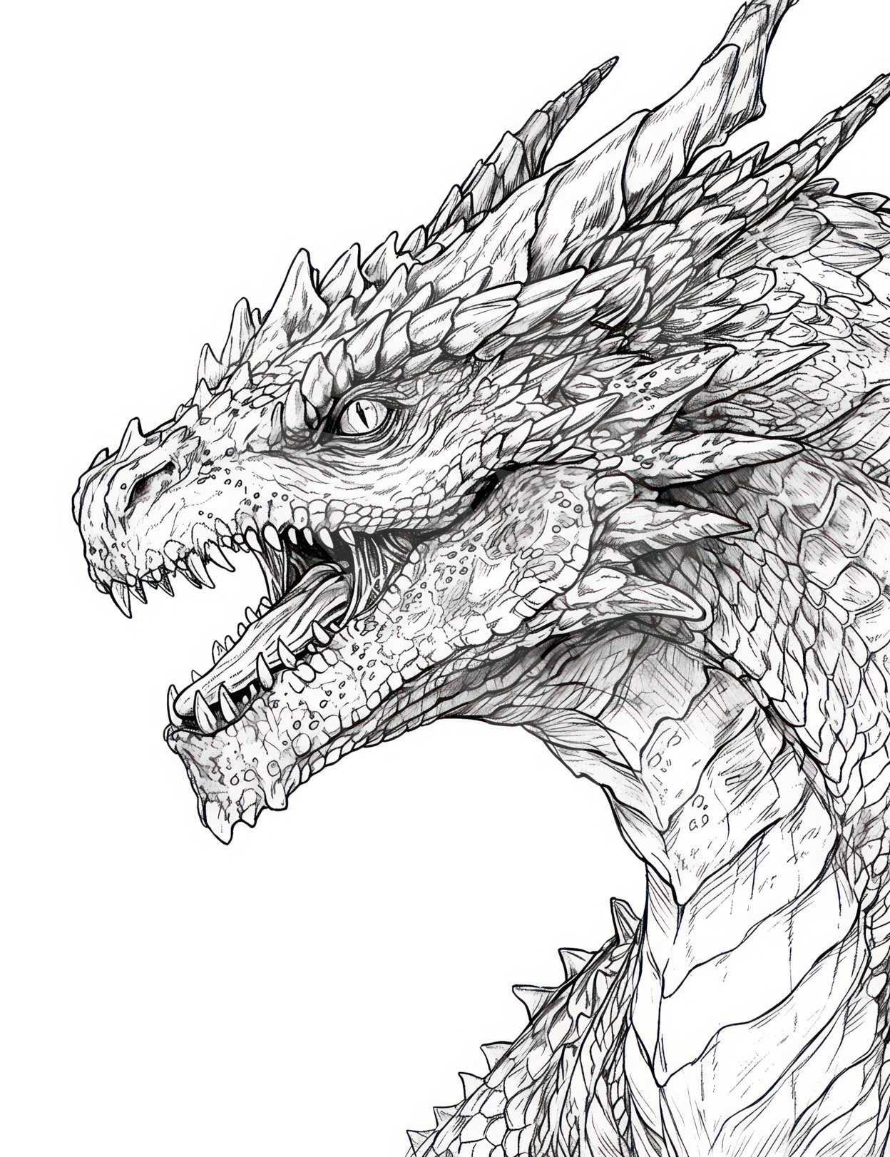 Majestic dragon coloring pages for kids and adults