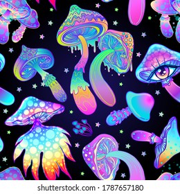 Psychedelic background mushroom images stock photos vectors