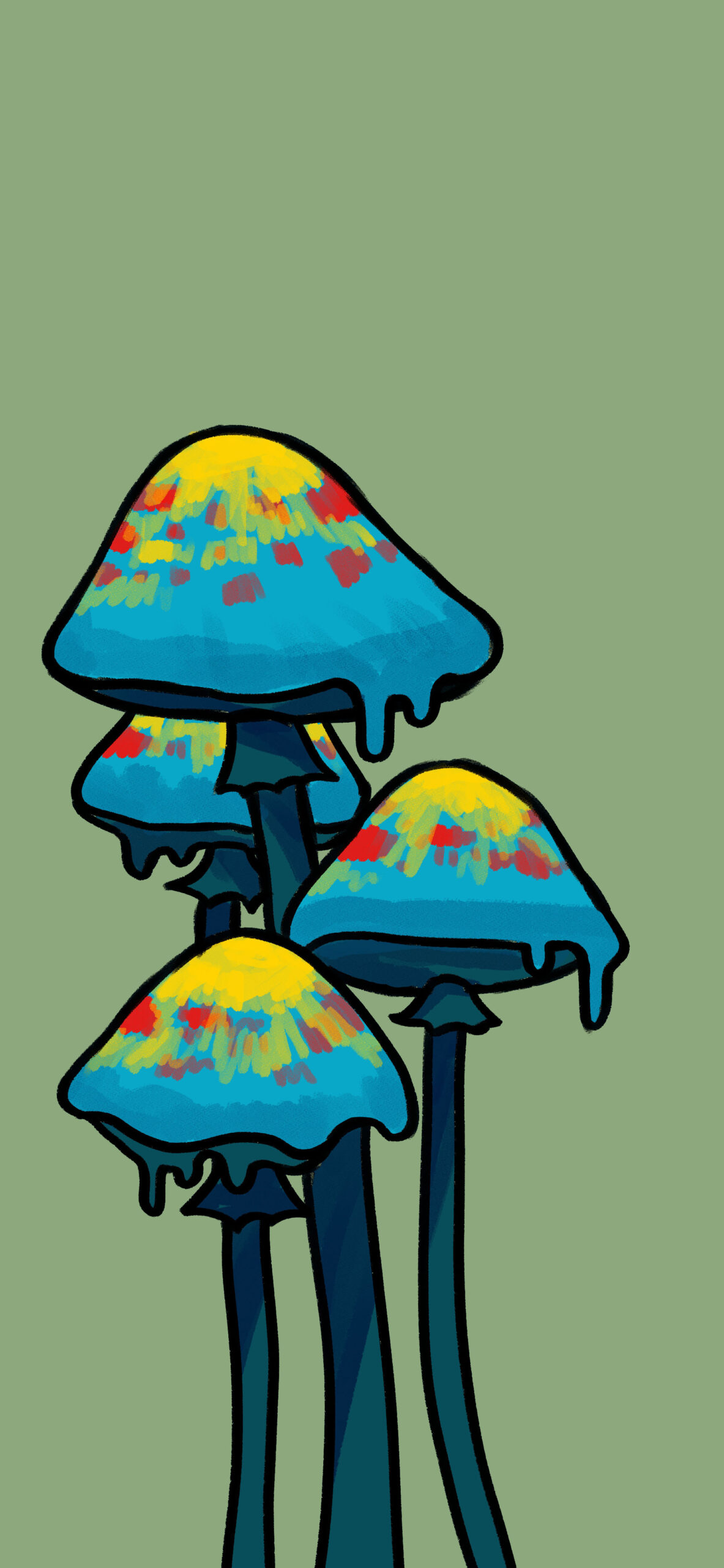 Trippy mushroom wallpaper