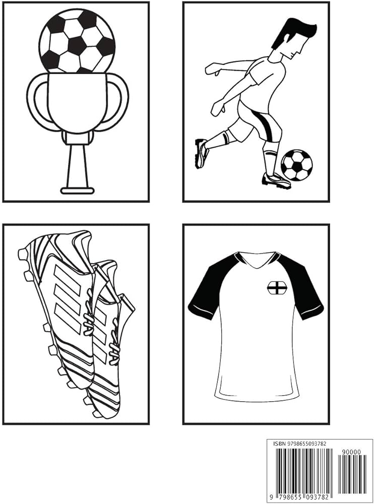 Football colouring book for kids aged