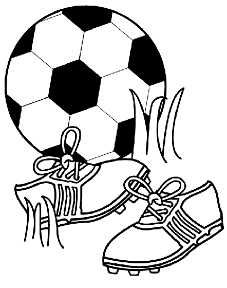 Soccer fun coloring page