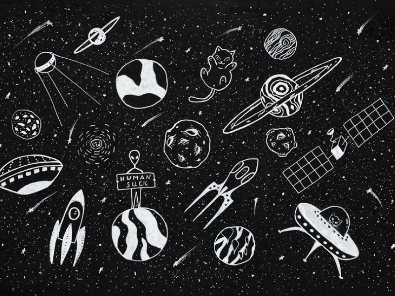 Download Free 100 + cool space drawings