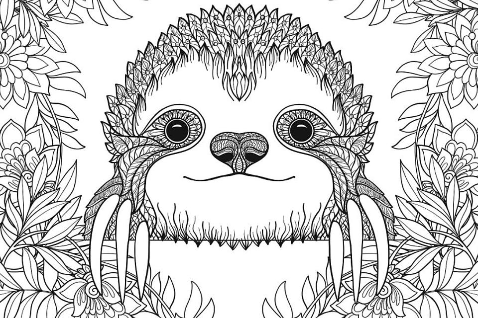 Sloth coloring pages free printable coloring pages of sloths to help you slow down relax like a sloth printables mom