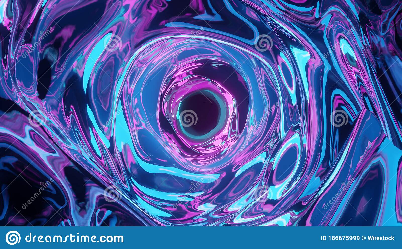 D rendering of a cool futuristic liquefied effect for background or wallpaper stock illustration