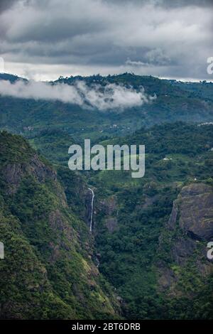 Waterfall beautiful view in ooty coonoor india panorama landscape stock photo